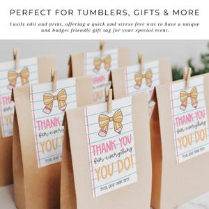 school teacher appreciation printable tag instant download thank you gift label