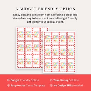 receive an editable gift tag that you can customize with your own text and info.  Print it at home or send it to a print shop for a quick and personal tag.