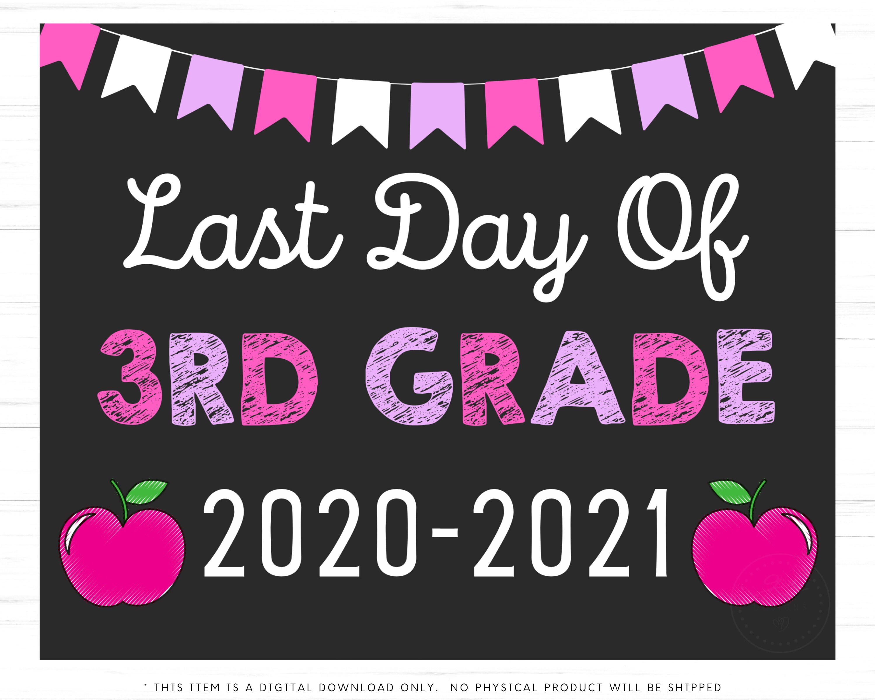 Last Day of 3rd Grade Sign Last Day of School 3rd Grade | Etsy