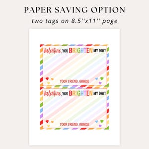 two per page on letter size paper