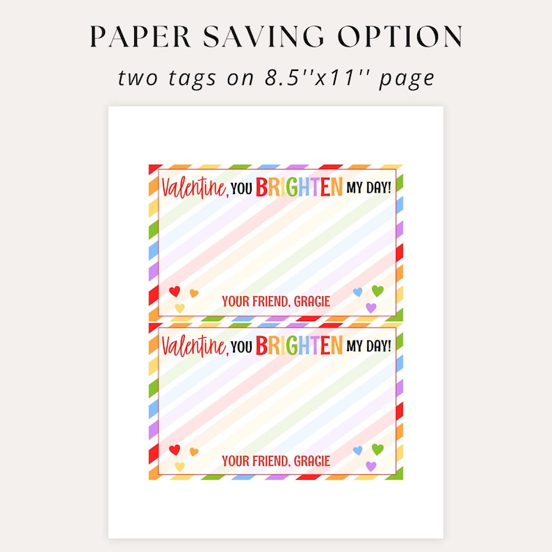 two per page on letter size paper