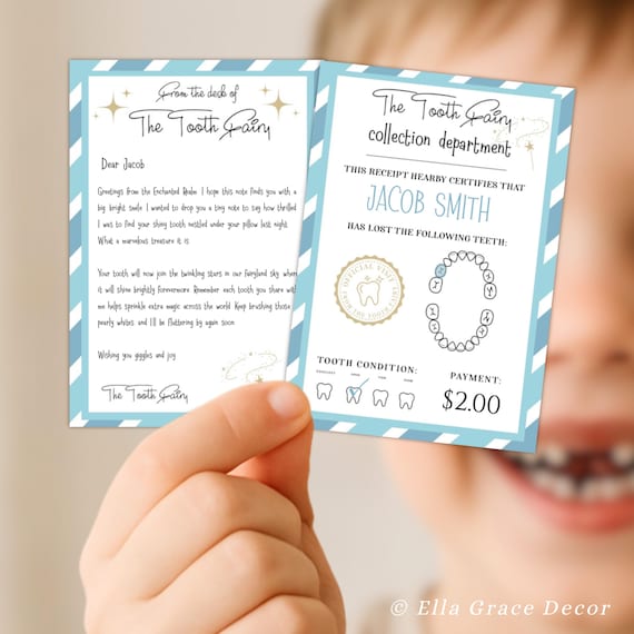 Tooth Fairy Receipt Boys, Tooth Fairy Note For A Boy, Tooth Fairy Letter Boy, Tooth Fairy Letter For Boy, Tooth Fairy Notes For Boy