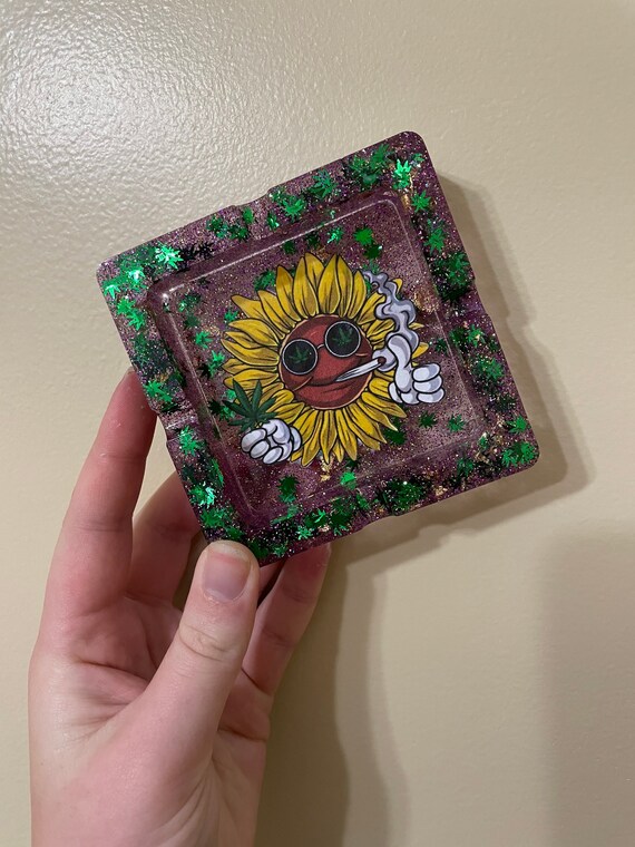 Smokin Sunflower Ashtray | Etsy