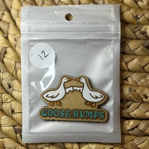 Dummer Gans Hand bemalte Holz Magnete | Lustige Gans Geschenke | Gänsehaut | Cottagecore Tier Kühlschrank Dekor | Handgemachtes Geschenk