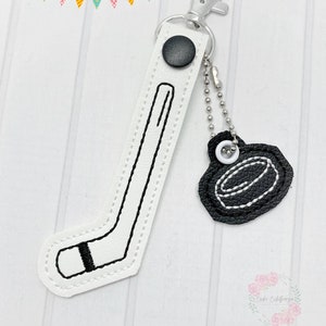 Hockey Snap tab and charm set embroidery design DIGITAL DOWNLOAD machine embroidery file