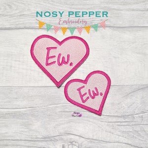 Ew Heart Patch (3 sizes included) DIGITAL DOWNLOAD