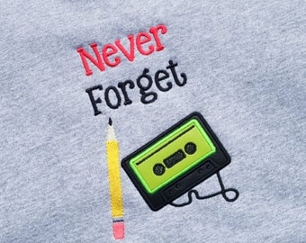 Never Forget Applikation Stickdatei DIGITAL DOWNLOAD