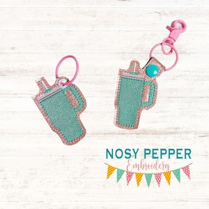 Tumbler eyelet fob and snap tab set machine embroidery design DIGITAL DOWNLOAD