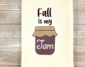 Fall is my Jam Machine Embroidery Design (2 sizes included) DIGITAL DOWNLOAD