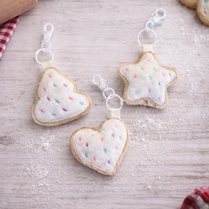 Christmas Cookie Plush Keychain set (3 designs included) machine embroidery designs DIGITAL DOWNLOAD