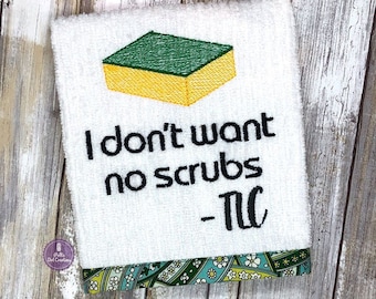 No Scrub towel design 2 sizes included DIGITAL DOWNLOAD machine embroidery