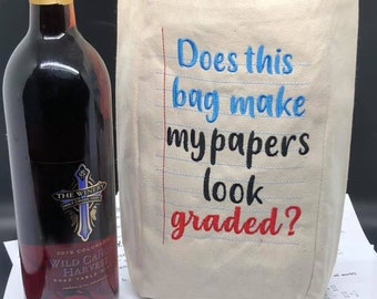 Does this bag make my papers look graded Embroidery Design 4 sizes included DIGITAL DOWNLOAD machine embroidery file