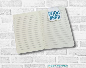 Book Nerd bookmark machine embroidery design DIGITAL DOWNLOAD