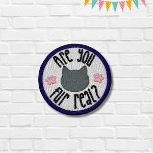 Are You Fur Real patch machine embroidery design (2 sizes included) DIGITAL DOWNLOAD