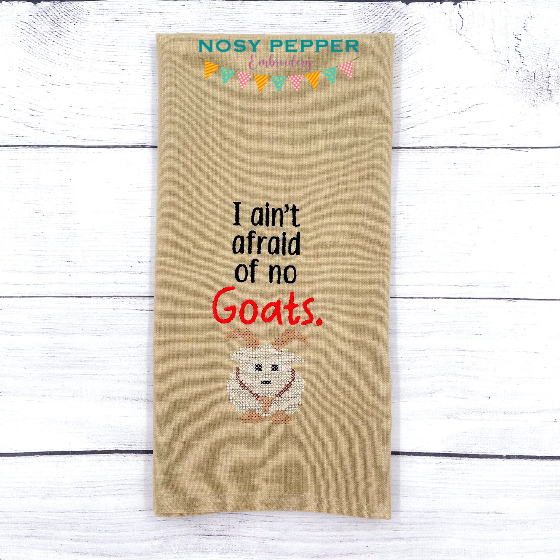 Bnq 1Tee Herren T-Shirt I Ain't Afraid Of No Goats