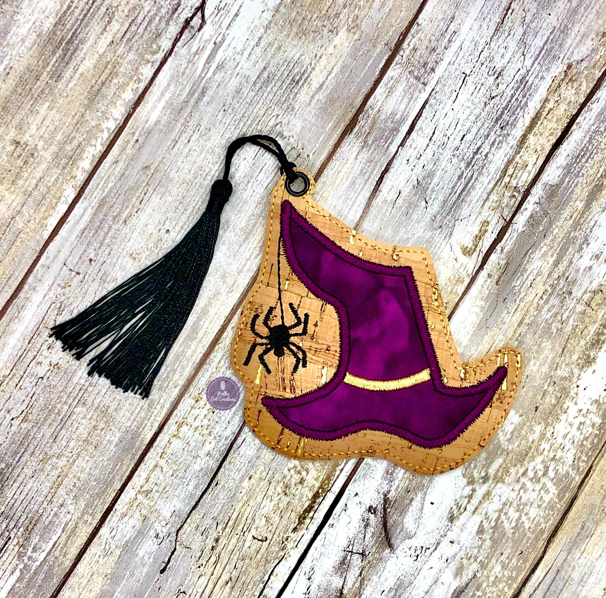 Witch hat Applique Bookmark embroidery design DIGITAL DOWNLOAD Etsy