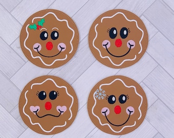 Gingerbread Coaster set design (4 designs included) DIGITAL DOWNLOAD