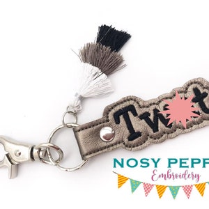 Tw*t Snap tab Embroidery design DIGITAL DOWNLOAD machine embroidery fill and applique versions included