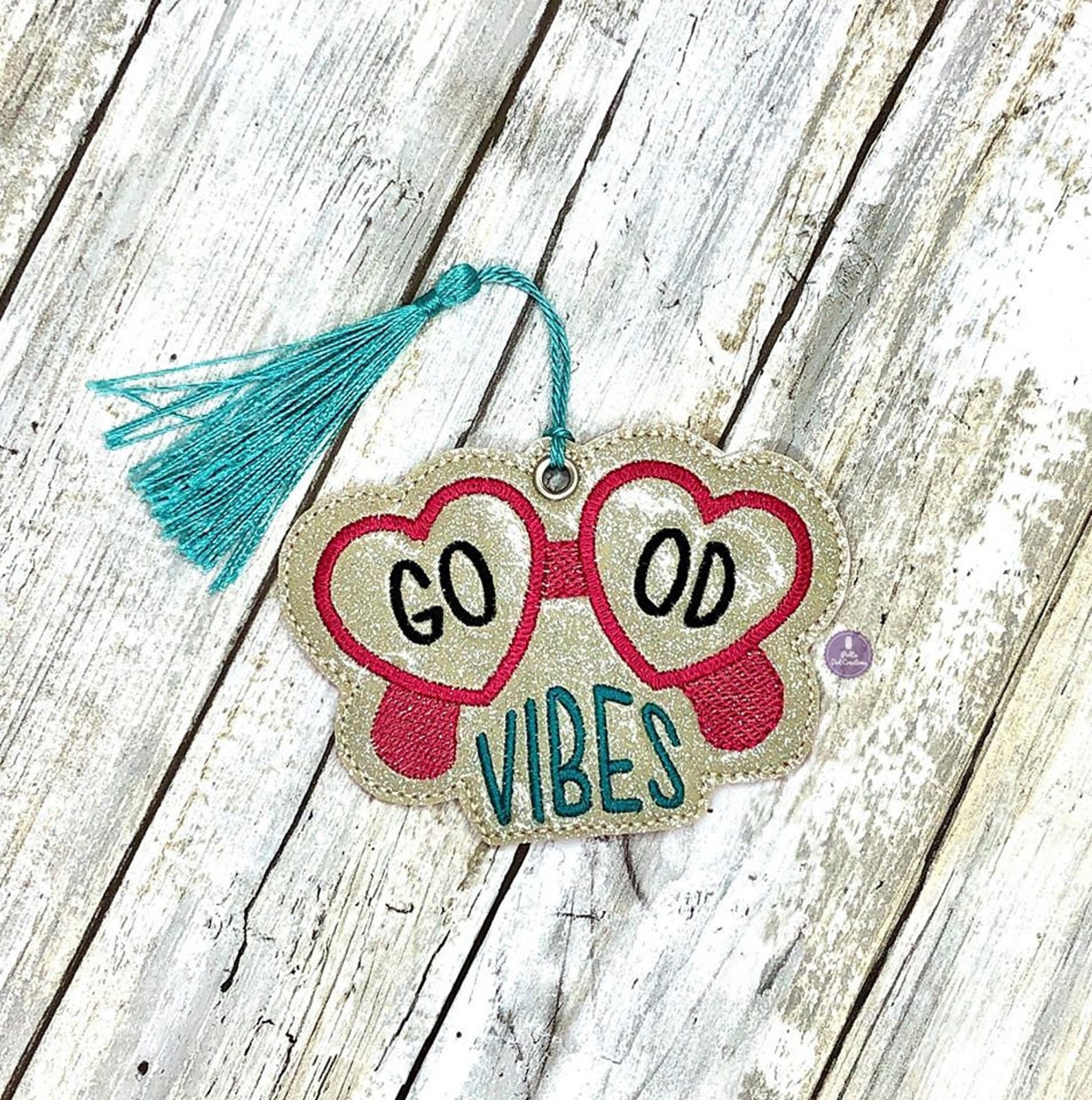 Good vibes bookmark jessecmault design digital download machine  etsy