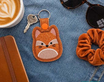 Fuchs Snap Tab Stickdatei - Ösenanhänger Stickdatei (Digital Download)