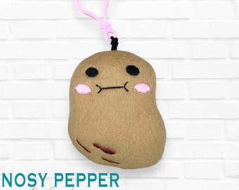 Potato Plush Keychain Embroidery Design (Digital Download)