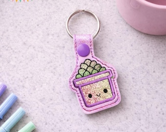 Succulent Applique Snap tab Embroidery design DIGITAL DOWNLOAD machine embroidery file