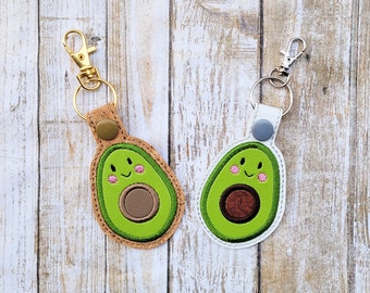 Avocado applique snap tab embroidery design DIGITAL DOWNLOAD machine embroidery file