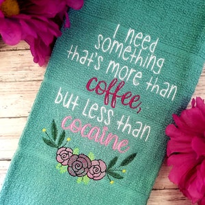 Something more than coffee Embroidery Design 4 sizes included DIGITAL DOWNLOAD machine embroidery file
