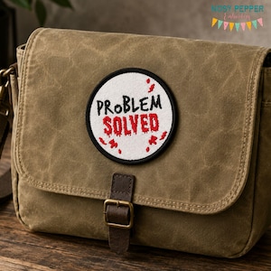Probleem opgeloste patch machineborduurontwerp (inclusief 2 maten) DIGITALE DOWNLOAD