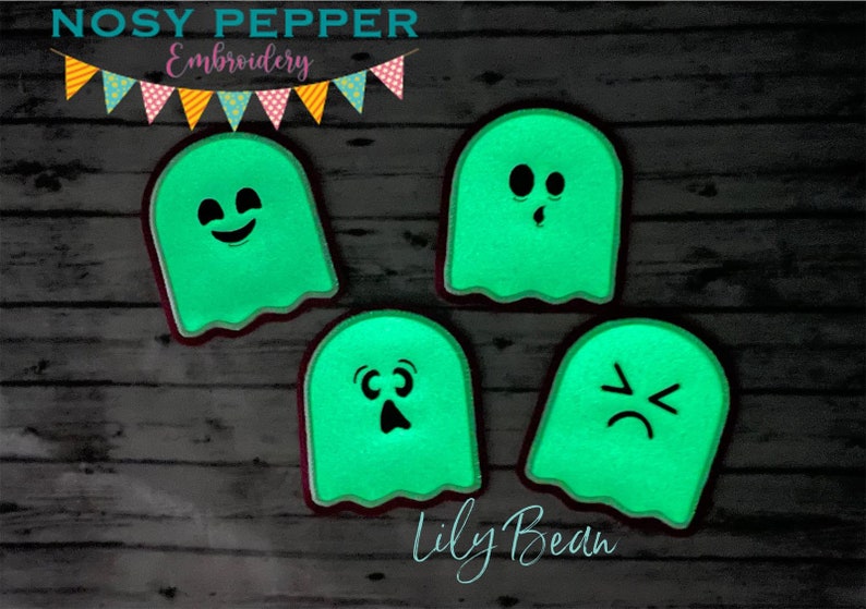 Ghost Applique Coaster Embroidery Designs (4 Designs Included) DIGITAL ...