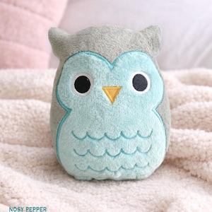 Owl Squishie Stuffie Embroidery Design | ITH Plush Toy Pattern (Digital Download)