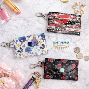 Snap Card Case Embroidery Design | ITH Wallet, Business Card Holder (Digital Download)