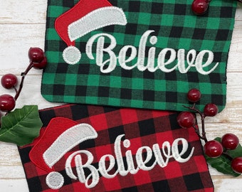 Believe Holiday ITH Mug tapis broderie design 4 tailles inclus DIGITAL DOWNLOAD machine broderie