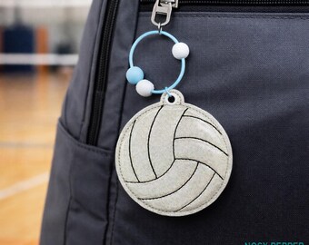 Volleybal bladwijzer/ornament/tas tag machineborduurontwerp digitale DOWNLOAD