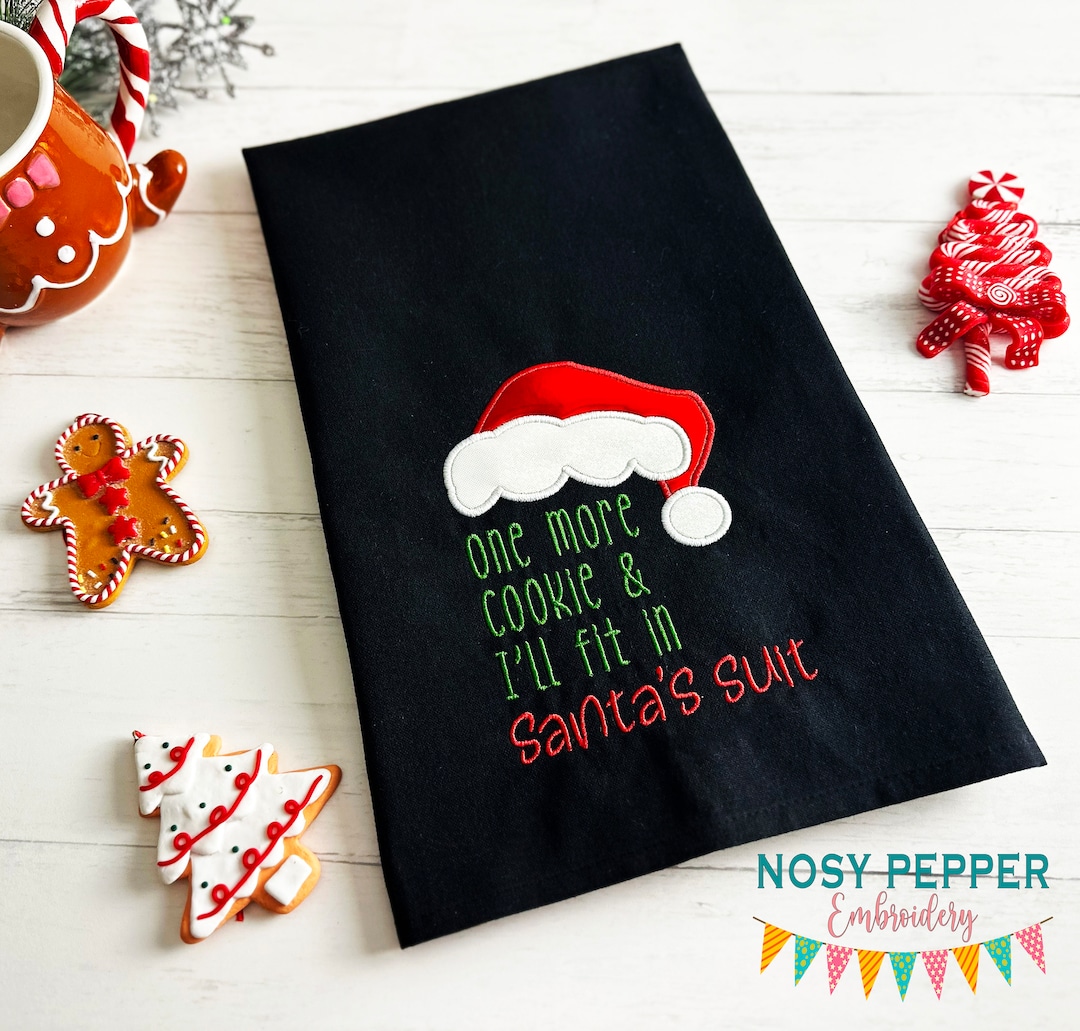 Santas Suit Applique Machine Embroidery Design 4 Sizes Included DIGITAL