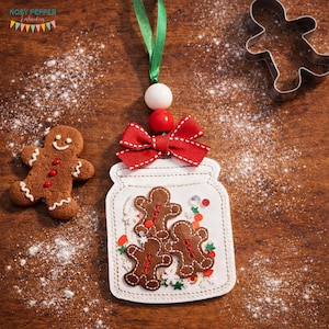 Cookie Jar shaker ornament/bag tag/bookmark and feltie set machine embroidery design DIGITAL DOWNLOAD
