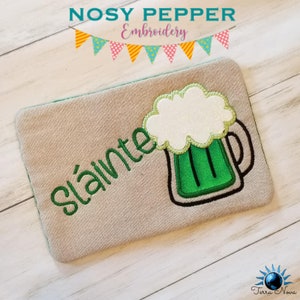 Slainte applique ITH mug rug Embroidery Design 4 sizes included DIGITAL DOWNLOAD machine embroidery file