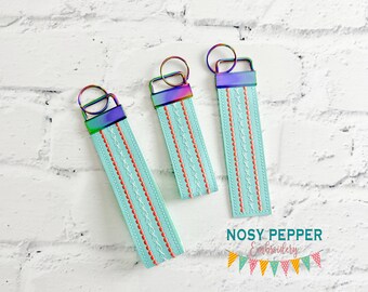 Wzór na brelok do kluczy z haftem maszynowym, trzy rozmiary (do pobrania w wersji cyfrowej)