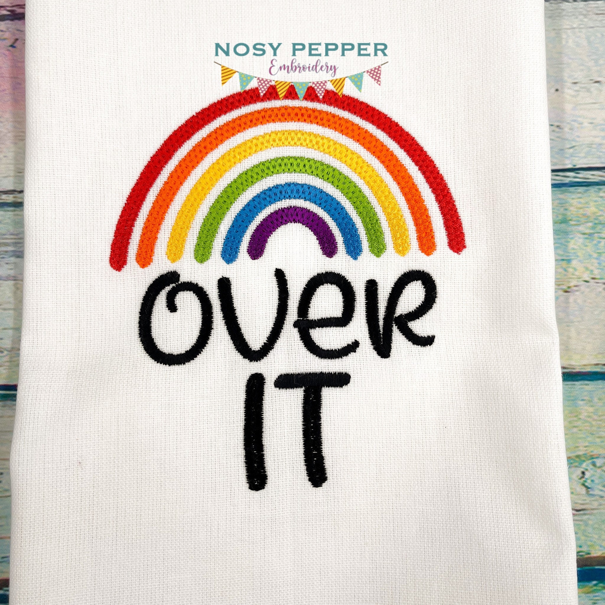 Over It Embroidery Design 5 Sizes Included DIGITAL DOWNLOAD - Etsy