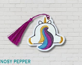 Unicorn Butt bookmark machine embroidery file DIGITAL DOWNLOAD