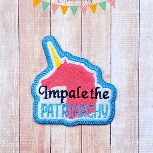 Impale o patriarcado com Patch Bordado Design DOWNLOAD DIGITAL bordado à máquina