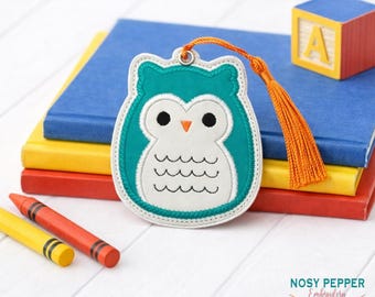 Squishy Owl Applique bookmark machine embroidery file DIGITAL DOWNLOAD