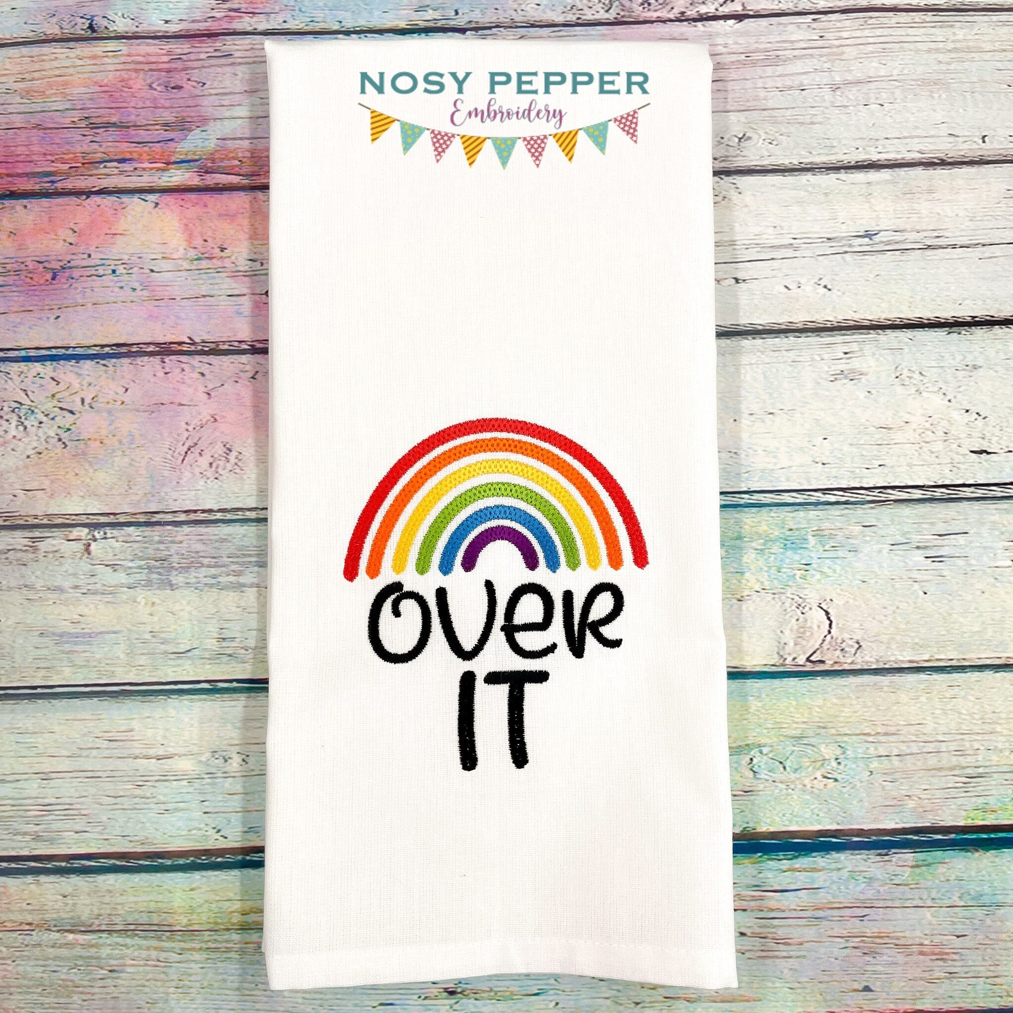 Over It Embroidery Design 5 Sizes Included DIGITAL DOWNLOAD - Etsy