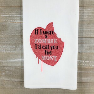 If I were a zombie Embroidery Design 5 sizes included DIGITAL DOWNLOAD machine embroidery
