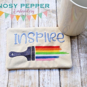 Inspire in the hoop Mug rug embroidery design 4 sizes included DIGITAL DOWNLOAD machine embroidery file