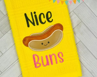 Nice Buns Applique machine embroidery design (5 sizes included) DIGITAL DOWNLOAD
