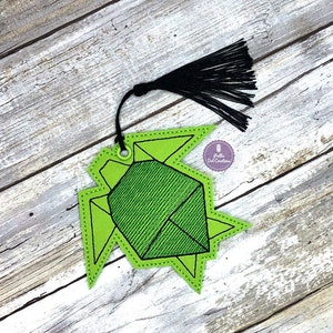 Origami turtle book mark embroidery design DIGITAL DOWNLOAD machine embroidery