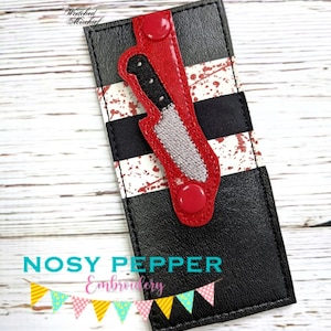 Knife wallet tab in the hoop embroidery design DIGITAL DOWNLOAD machine embroidery