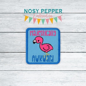 Majestically Awkward patch (2 sizes included) machine embroidery design DIGITAL DOWNLOAD