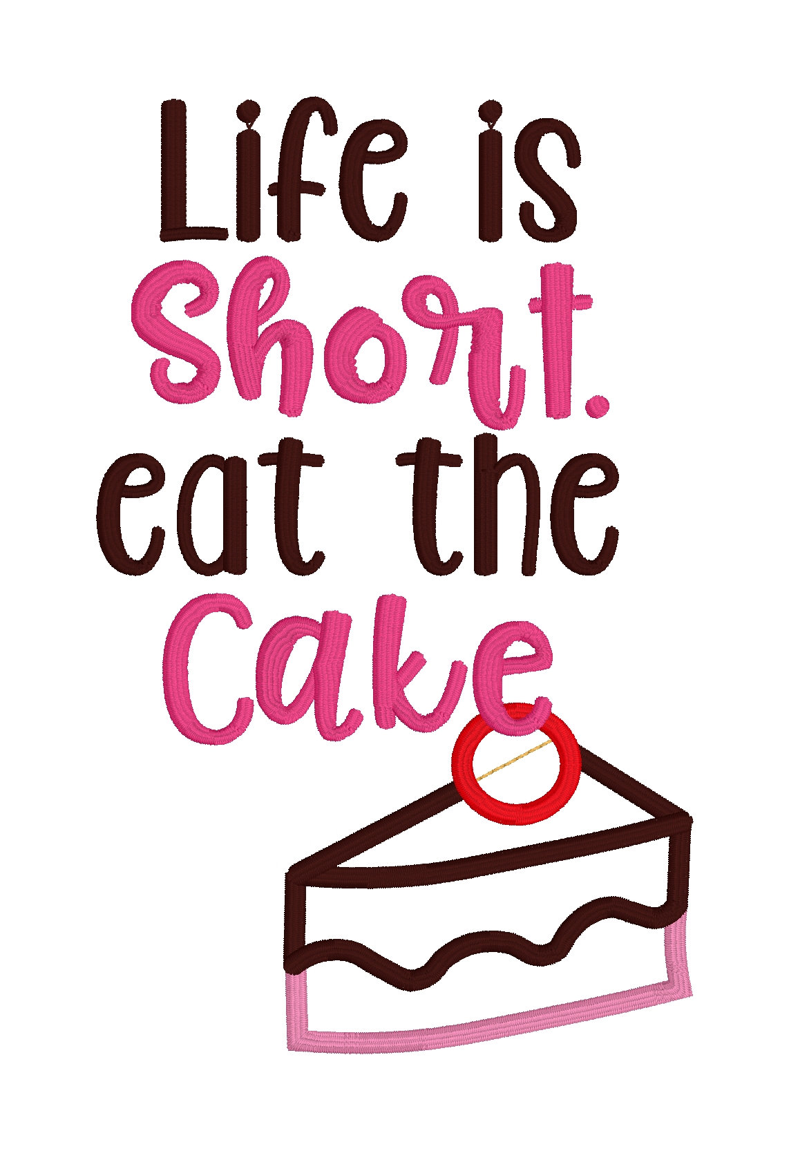 Funny Eat The Cake Quote, life is short eat the cake, Cool Eat The Cake